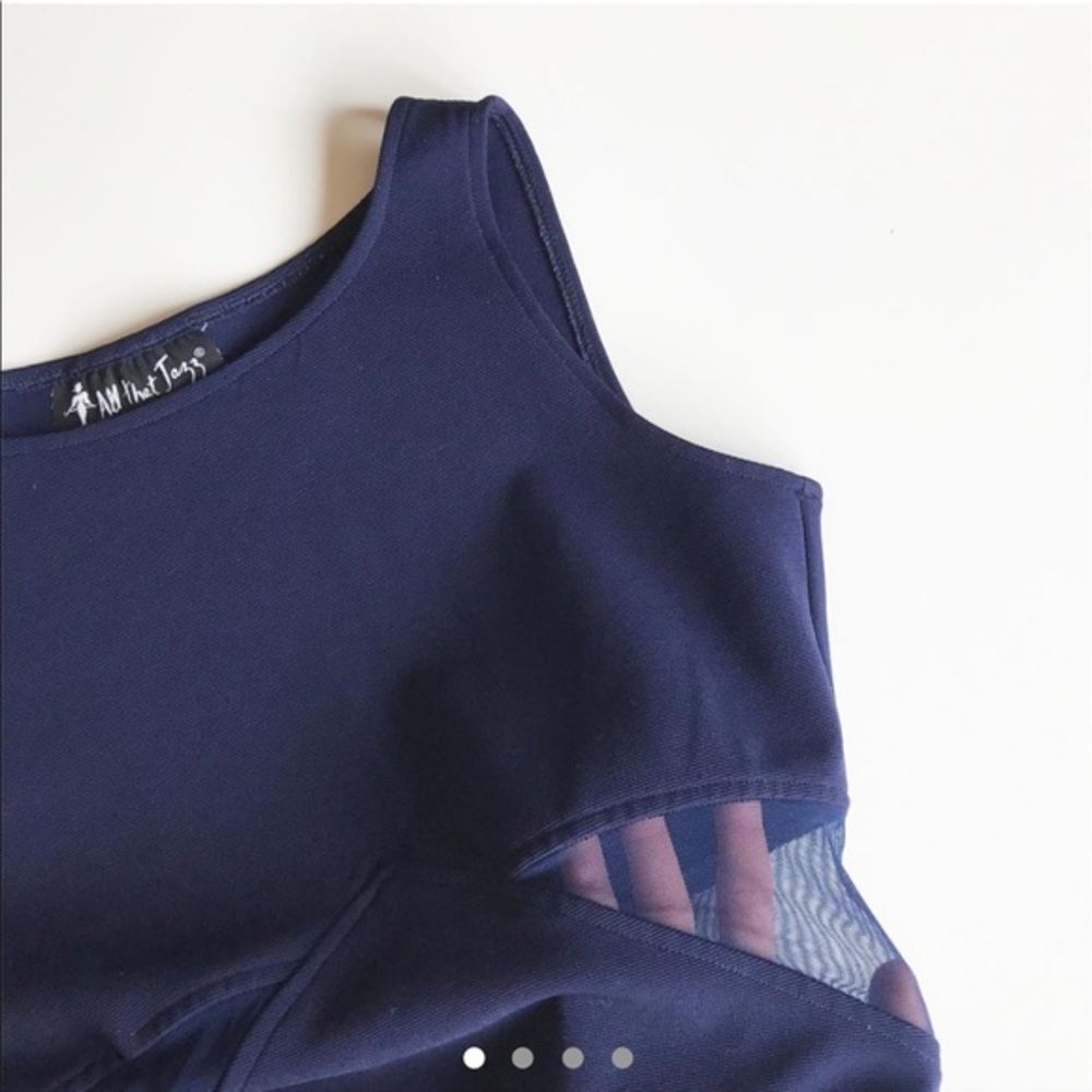 90s Vintage navy blue sheer panel bandage dress xs small 0 2 womens mini